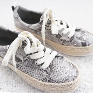 Treasure & Bond Snakeskin Espadrilles Platform